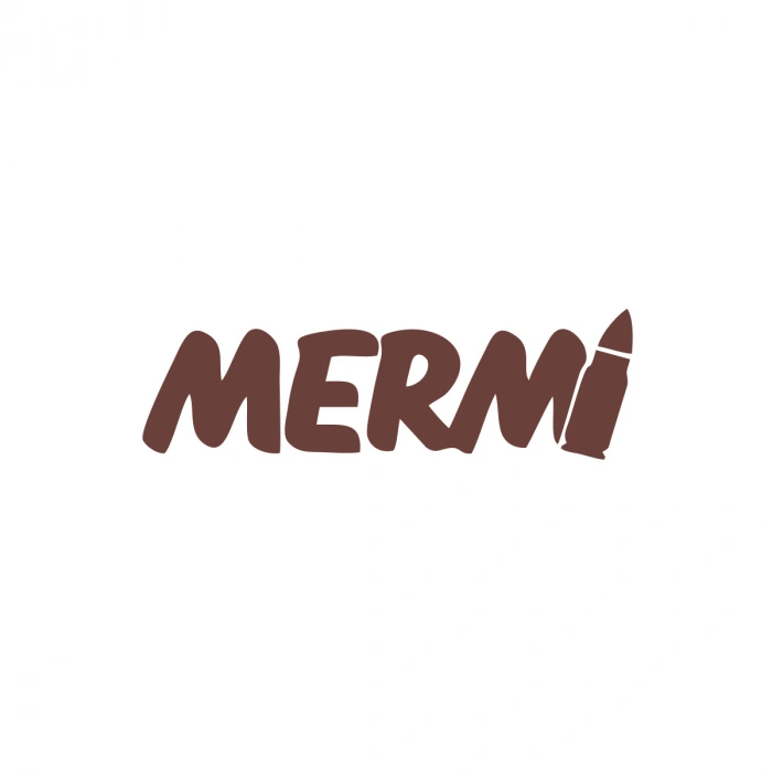 Mermi Araba sticker 17x17 Cm Kahverengi