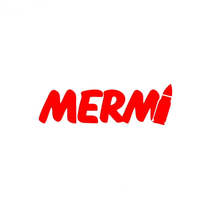 Mermi Araba sticker 17x17 Cm Kırmızı