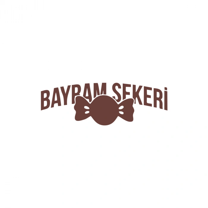 Bayram Şekeri Araba Sticker 17x17 Cm Kahverengi