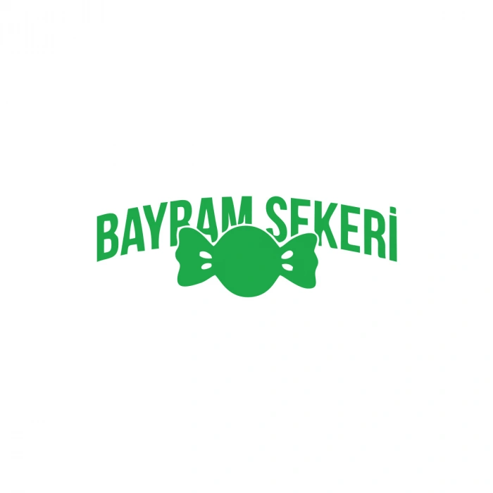 Bayram Şekeri Araba Sticker 17x17 Cm Yeşil