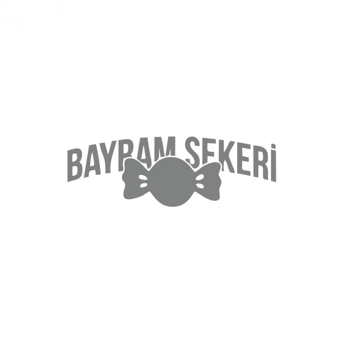 Bayram Şekeri Araba Sticker 17x17 Cm Gri