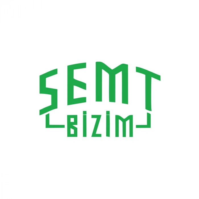 Semt Bizim Araba Sticker 17x17 Cm Yeşil
