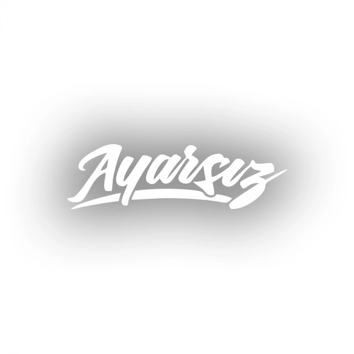 Ayarsız Araba Sticker 17x17 Cm Beyaz