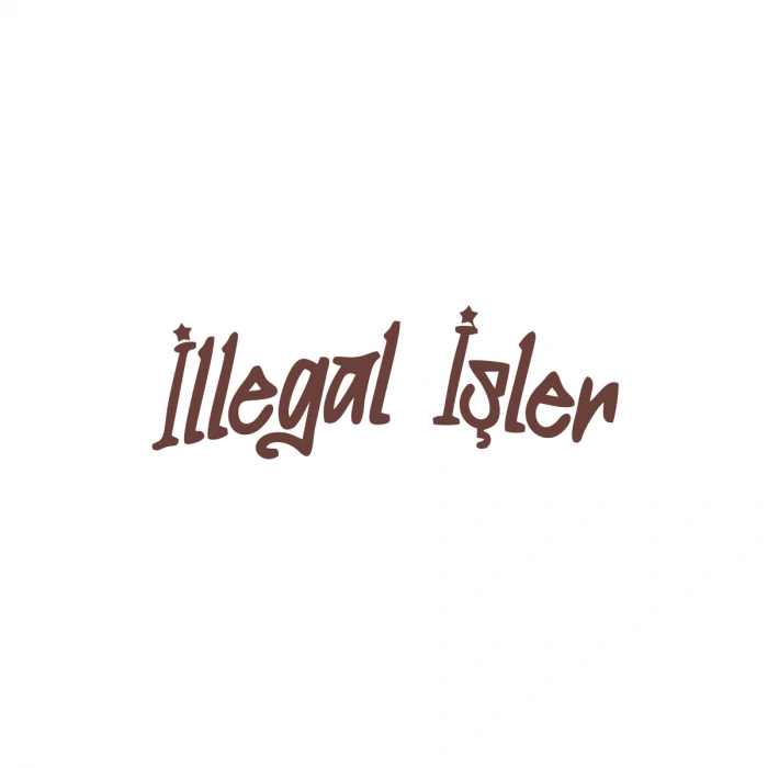 İllegal İşler Araba Sticker 17x17 Cm Kahverengi