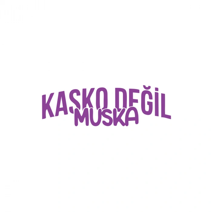Kasko Değil Muska Araba Sticker 17x17 Cm Mor