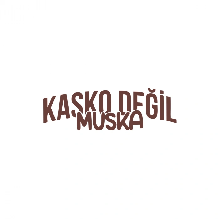 Kasko Değil Muska Araba Sticker 17x17 Cm Kahverengi