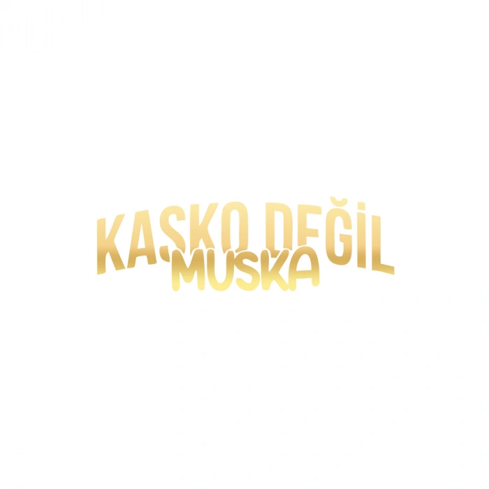 Kasko Değil Muska Araba Sticker 17x17 Cm Gold