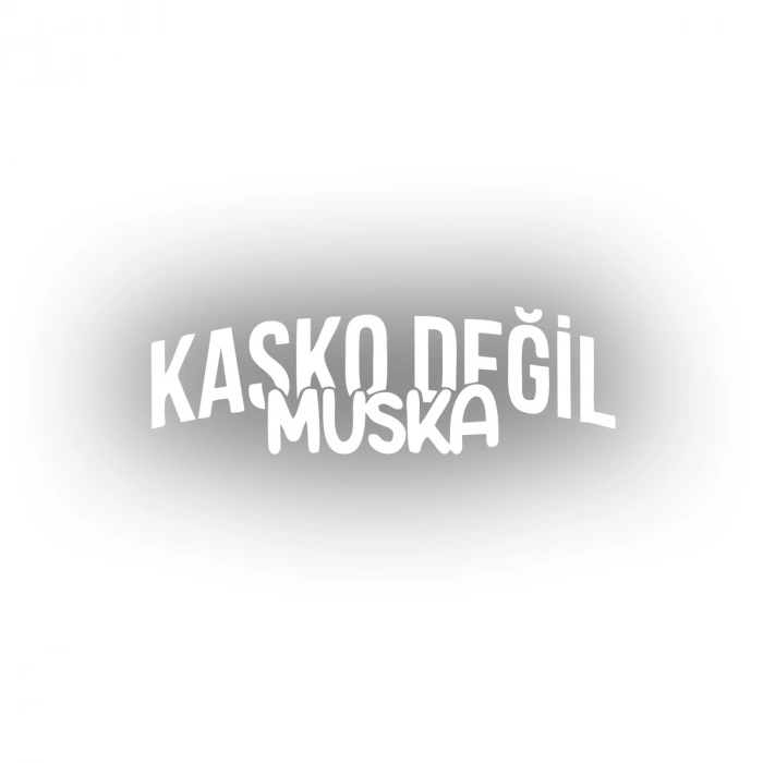 Kasko Değil Muska Araba Sticker 17x17 Cm Beyaz