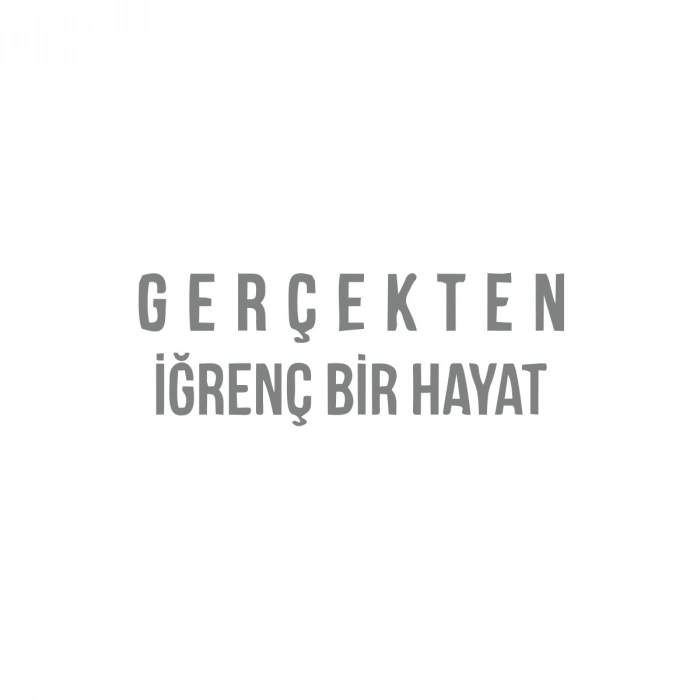 Gerçekten İğrenç Bir Hayat Araba Sticker 17x17 Cm Gri