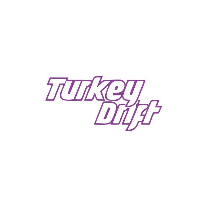 Turkey Drift Araba Sticker 17x17 Cm Mor