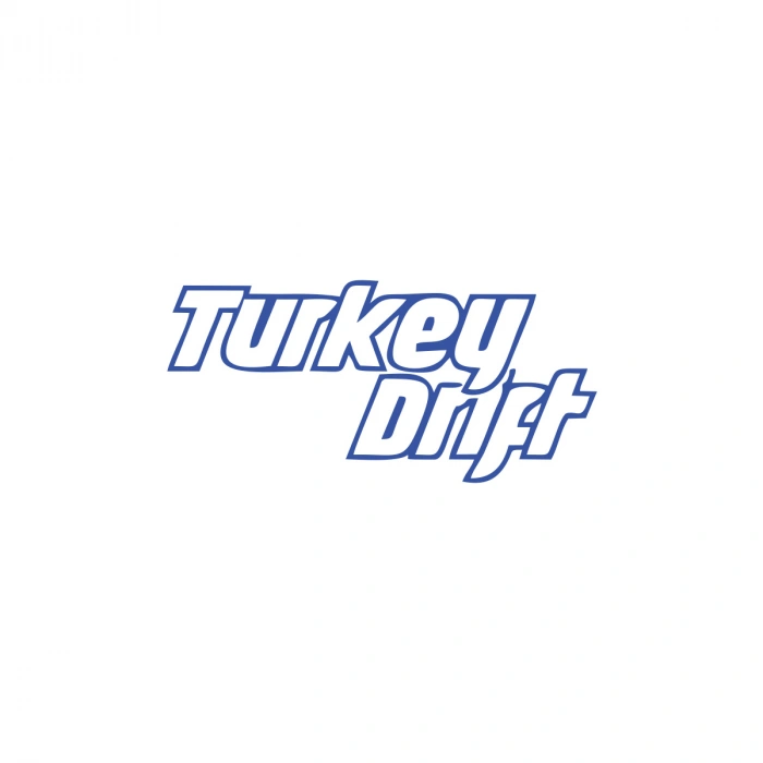 Turkey Drift Araba Sticker 17x17 Cm Mavi