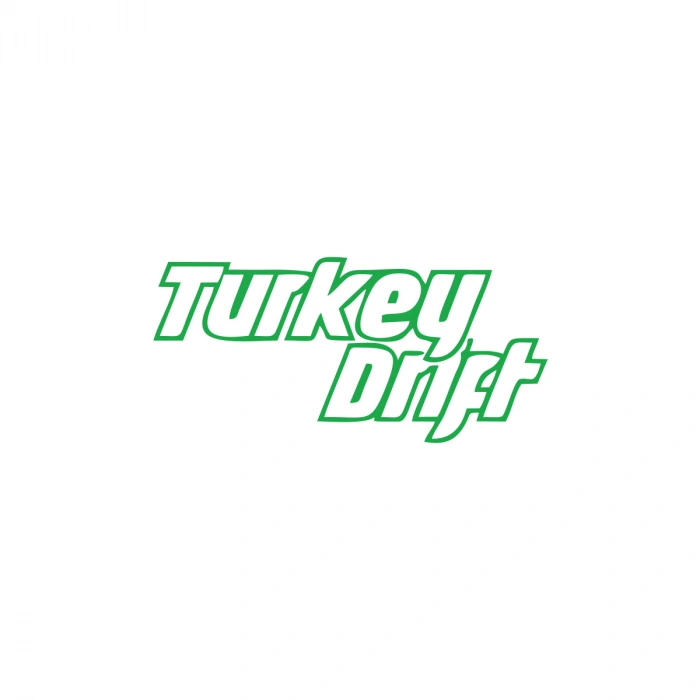 Turkey Drift Araba Sticker 17x17 Cm Yeşil