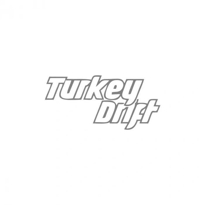 Turkey Drift Araba Sticker 17x17 Cm Gri