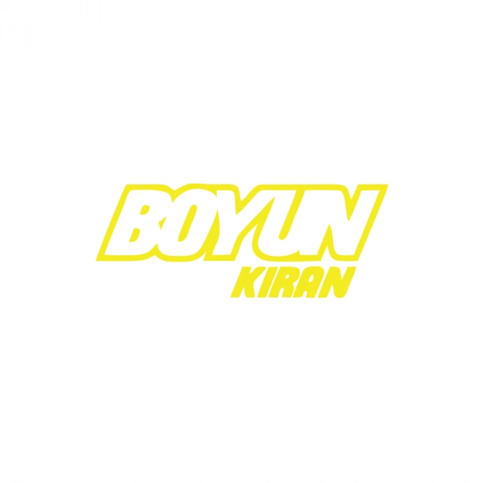 Boyun Kıran Araba Sticker 17x17 Cm Sarı