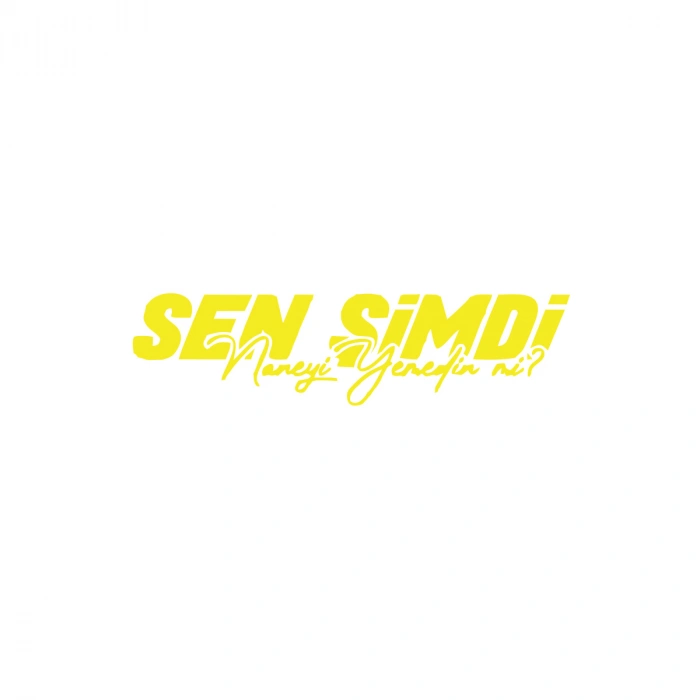 Sen Şimdi Naneyi Yemedin mi? Araba Sticker 17x17 Cm Sarı