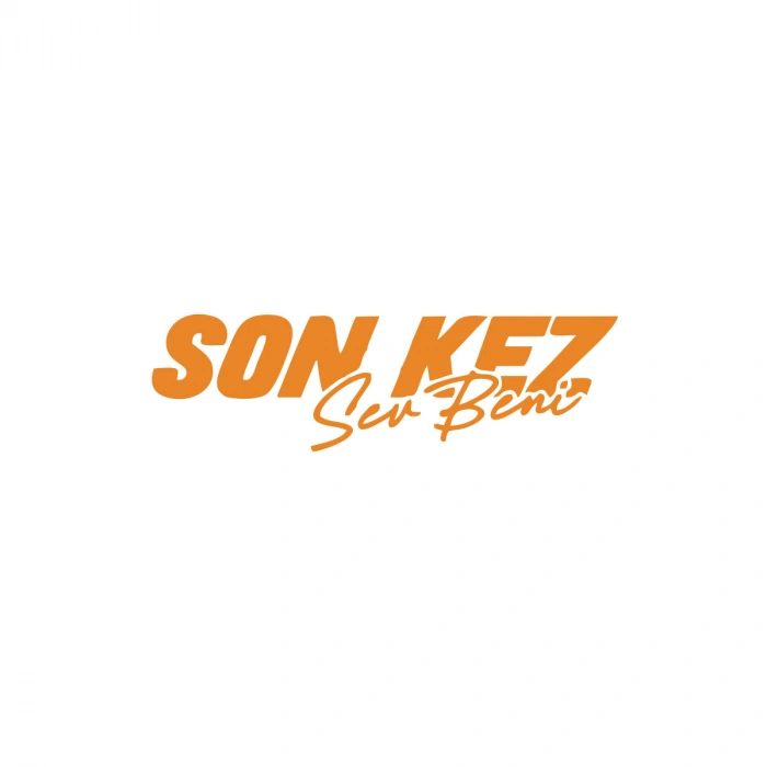 Son Kez Sev Beni Araba Sticker 17x17 Cm Turuncu