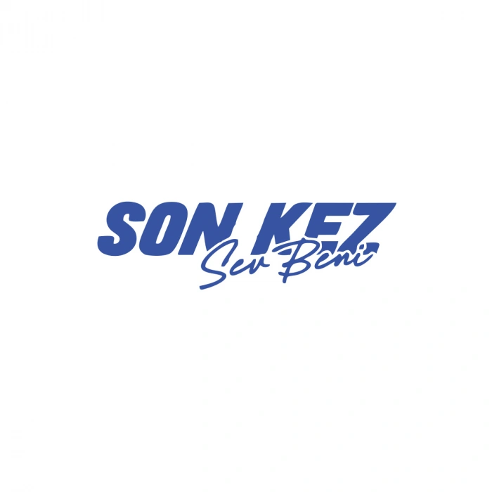 Son Kez Sev Beni Araba Sticker 17x17 Cm Mavi