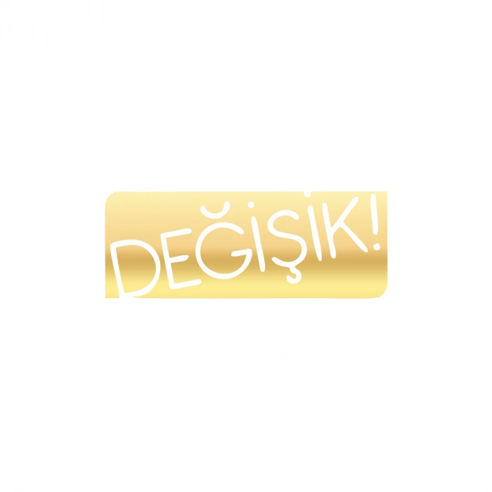 Değişik! Araba Sticker 17x17 Cm Gold