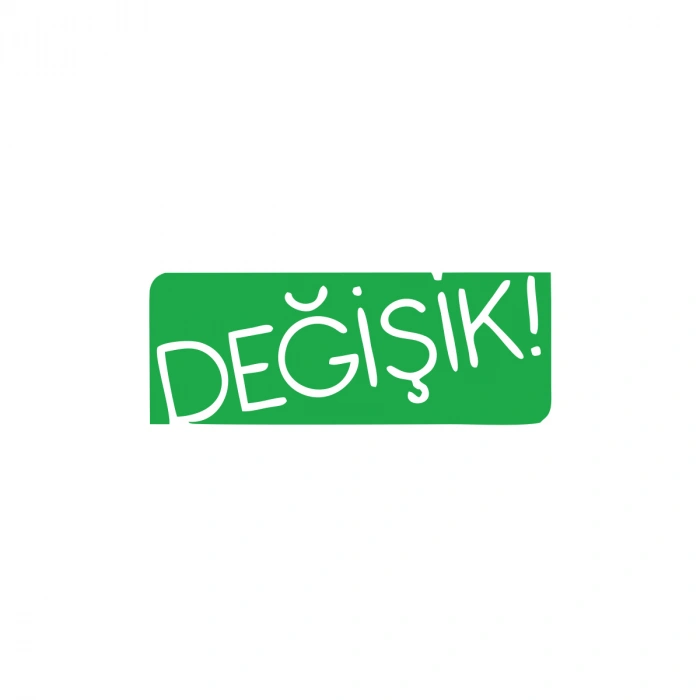 Değişik! Araba Sticker 17x17 Cm Yeşil