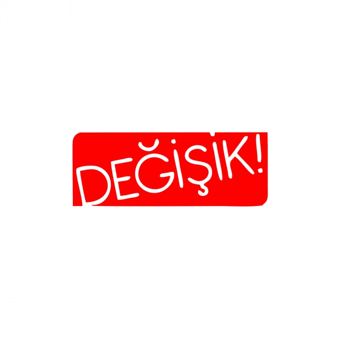 Değişik! Araba Sticker 17x17 Cm Kırmızı