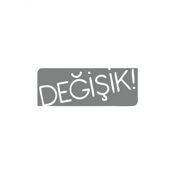 Değişik! Araba Sticker 17x17 Cm Gri