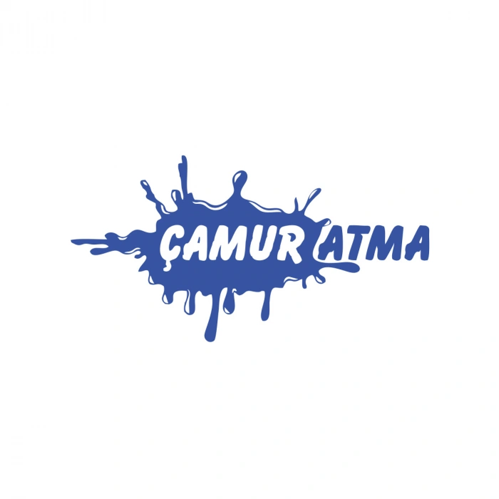 Çamur Atma Araba Sticker 17x17 Cm Mavi