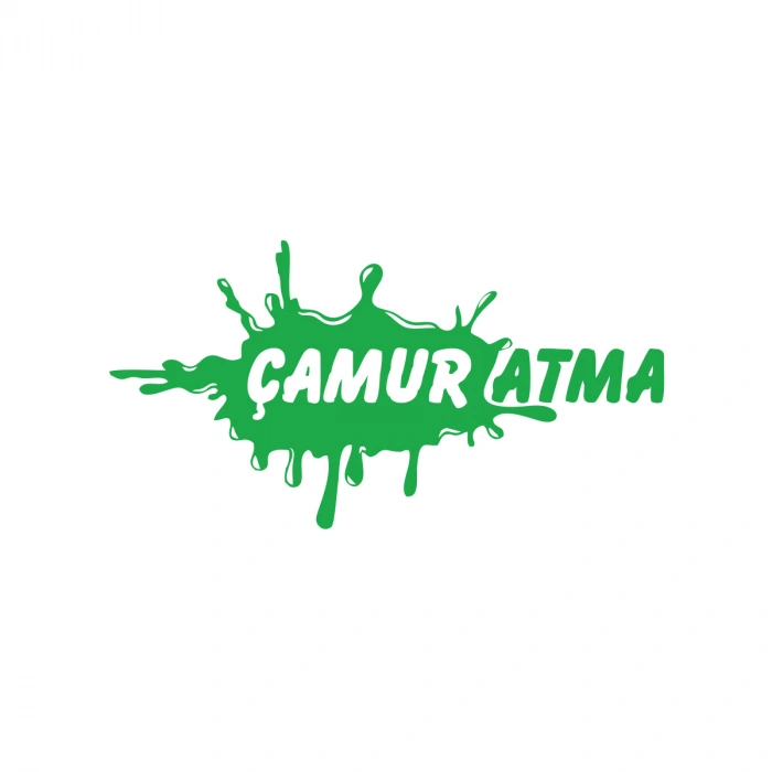 Çamur Atma Araba Sticker 17x17 Cm Yeşil