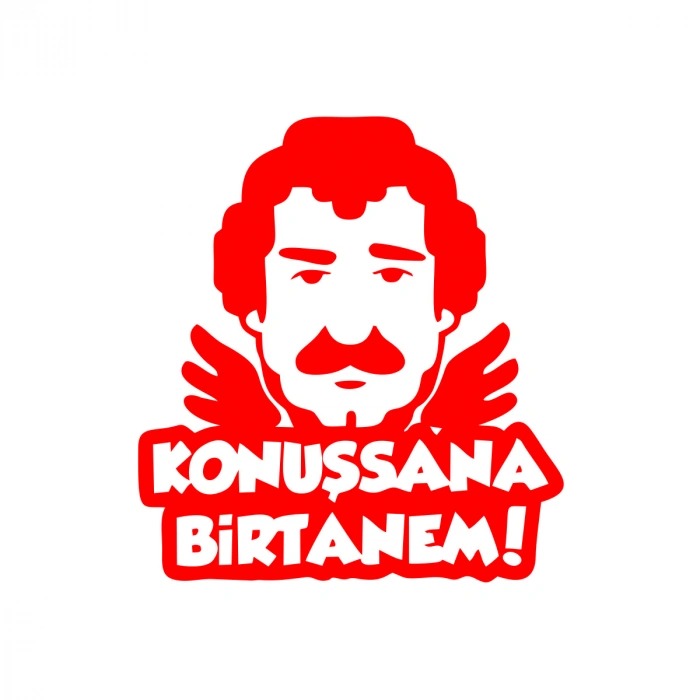 Müslüm Gürses Silüet Araba Sticker 17x17 Cm Kırmızı