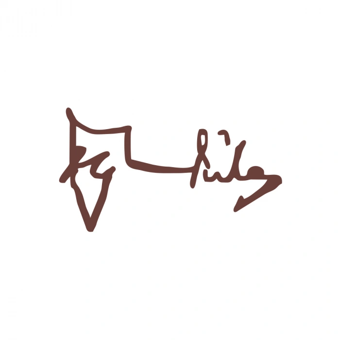 Alparslan Türkeş İmza Araba Sticker 17x17 Cm Kahverengi