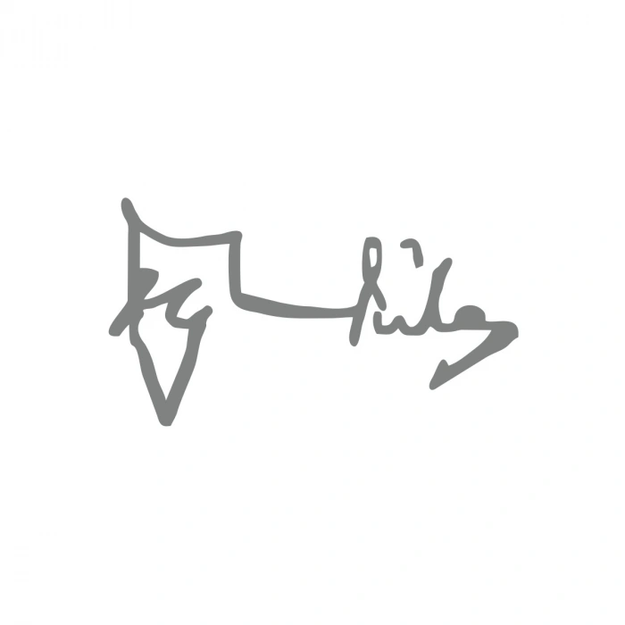 Alparslan Türkeş İmza Araba Sticker 17x17 Cm Gri