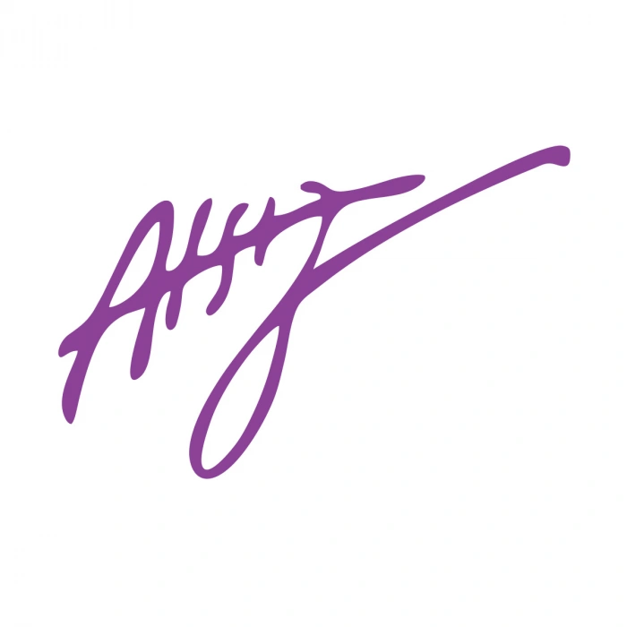 Nihal Atsız İmza Araba Sticker 17x17 Cm Mor