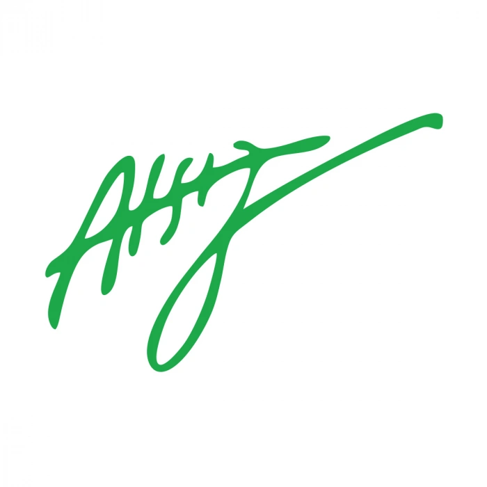 Nihal Atsız İmza Araba Sticker 17x17 Cm Yeşil