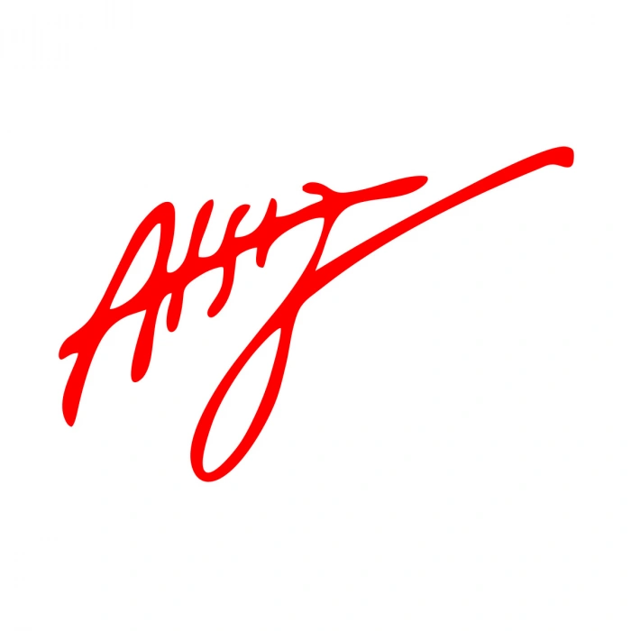 Nihal Atsız İmza Araba Sticker 17x17 Cm Kırmızı