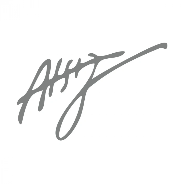 Nihal Atsız İmza Araba Sticker 17x17 Cm Gri