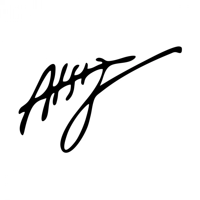 Nihal Atsız İmza Araba Sticker 17x17 Cm Siyah