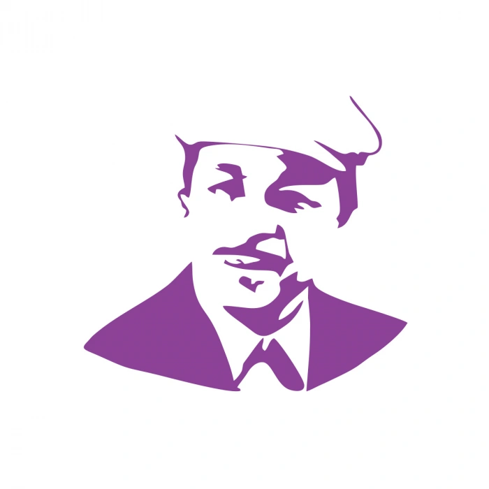 Neşet Ertaş Araba Sticker 17x17 Cm Mor