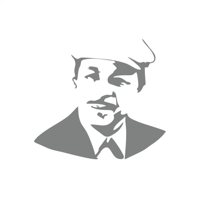 Neşet Ertaş Araba Sticker 17x17 Cm Gri