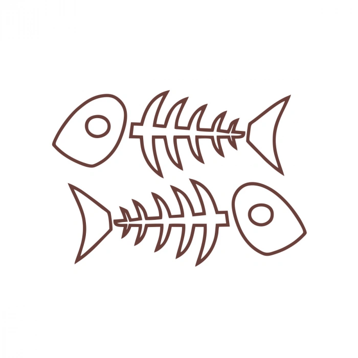 Kılçık Araba Stickeri 17x17 Cm Kahverengi