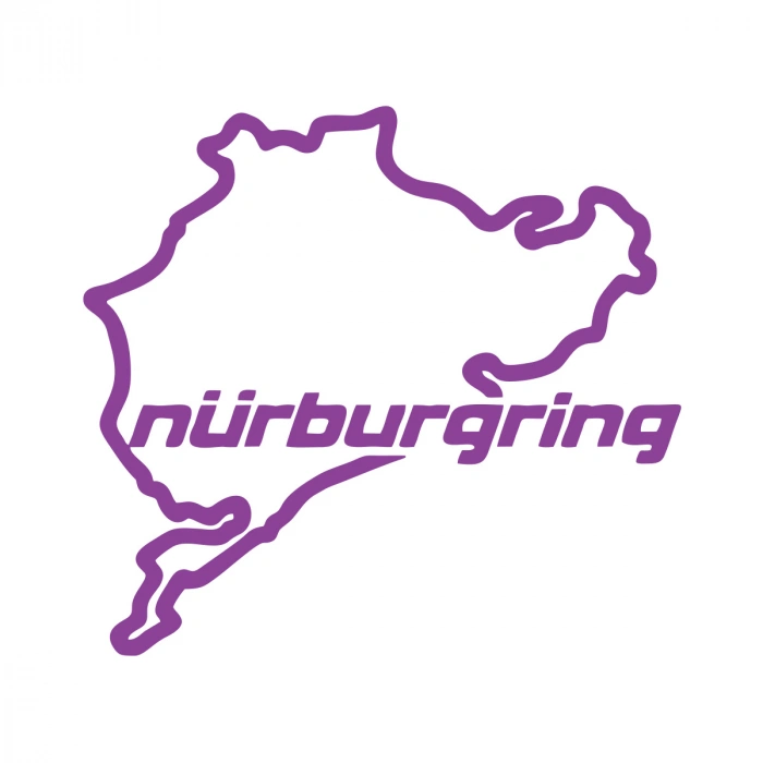 Nürburgring Araba Sticker  17x17 Cm Mor