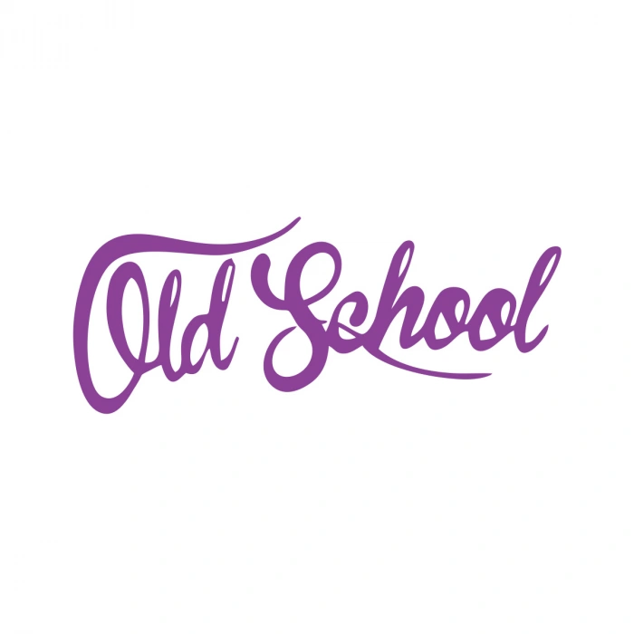 Old School Araba Sticker 17x17 Cm Mor