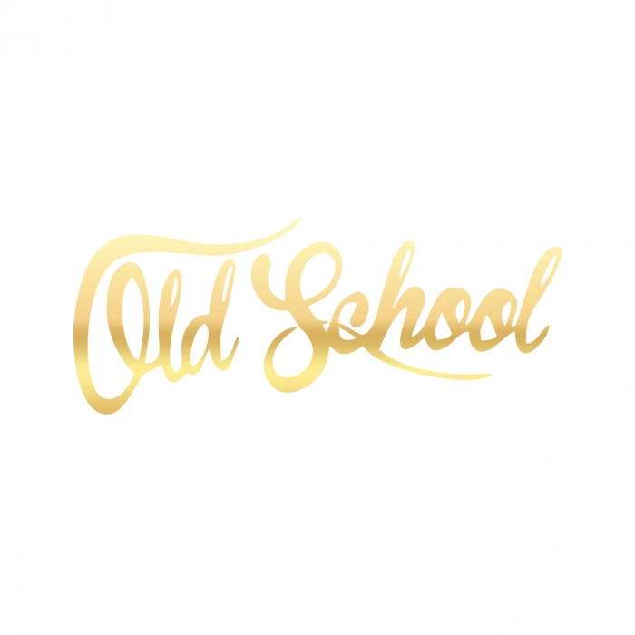 Old School Araba Sticker 17x17 Cm Gold