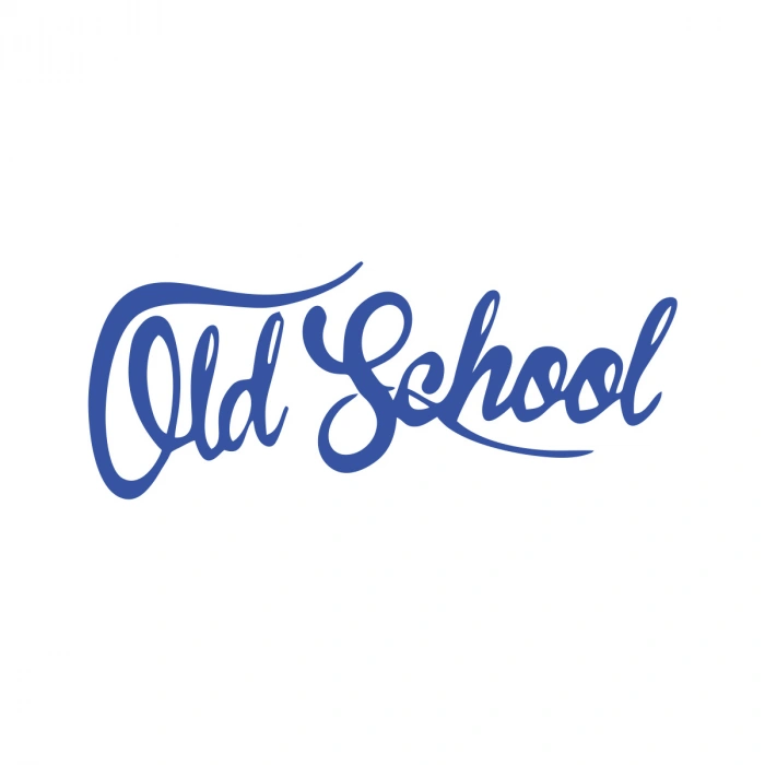 Old School Araba Sticker 17x17 Cm Mavi