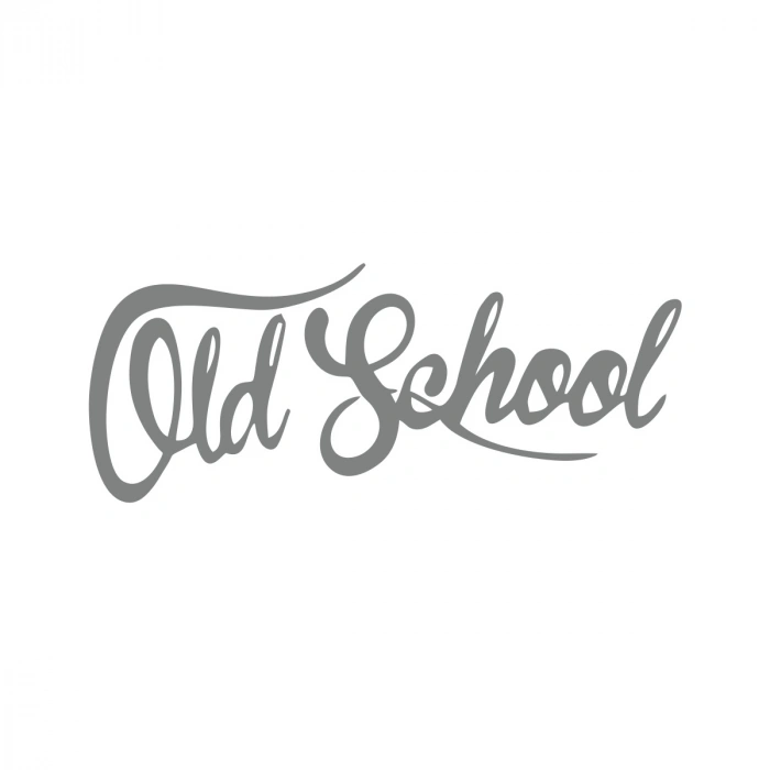 Old School Araba Sticker 17x17 Cm Gri