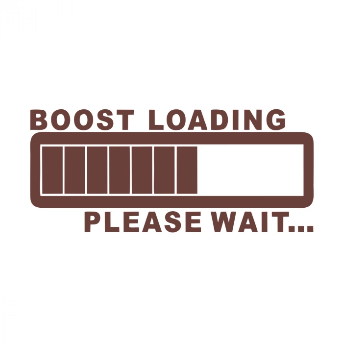 Boost Loading Araba Sticker 17x17 Cm Kahverengi