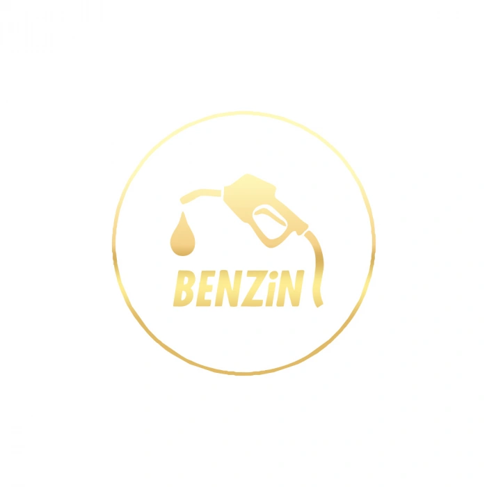 Benzin Araba Sticker 17x17 Cm Gold