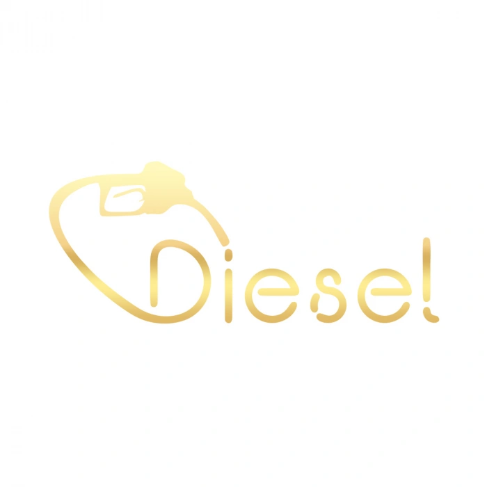 Diesel Araba Sticker 17x17 Cm Gold