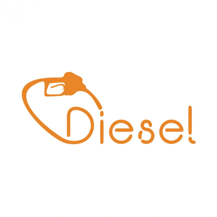 Diesel Araba Sticker 17x17 Cm Turuncu