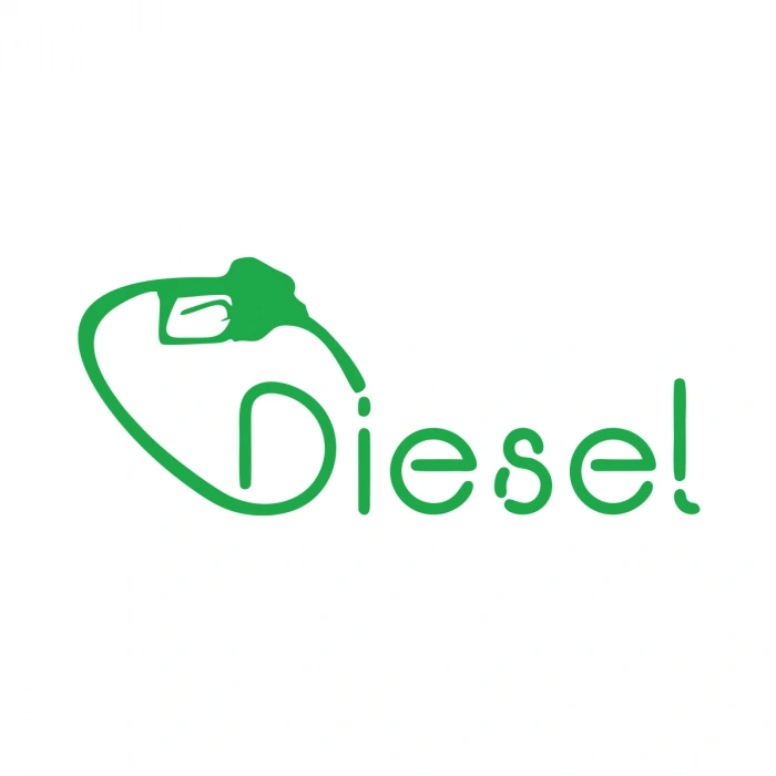Diesel Araba Sticker 17x17 Cm Yeşil