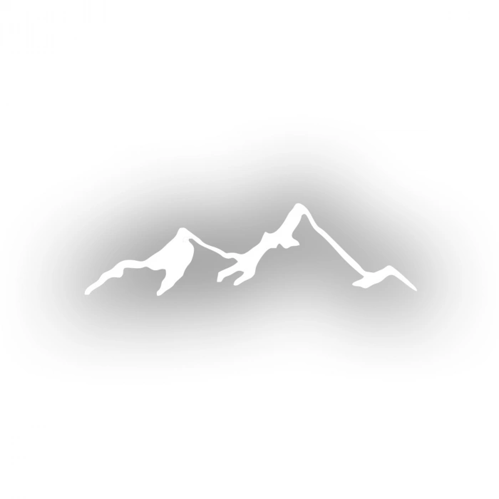 Sıra Dağlar Araba Sticker 17x17 Cm Beyaz