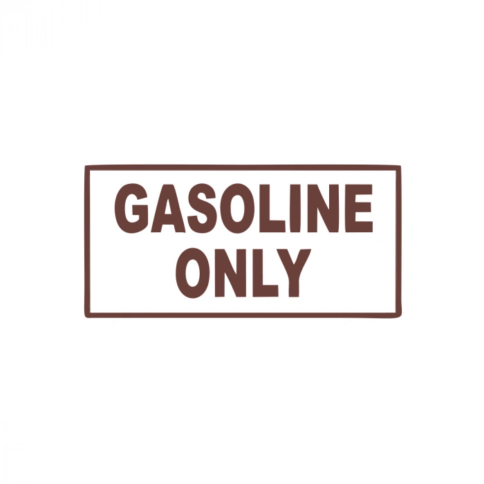 Gasoline Only Araba Sticker 17x17 Cm Kahverengi